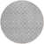 8' Gray And Ivory Round Geometric Washable Indoor Outdoor Area Rug