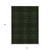 10' X 14' Olive Green And Green Medallion Washable Indoor Outdoor Area Rug