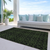 10' X 14' Olive Green And Green Medallion Washable Indoor Outdoor Area Rug
