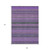 9' X 12' Purple Striped Washable Non Skid Indoor Outdoor Area Rug