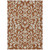 10' X 14' Brown And Beige Floral Washable Indoor Outdoor Area Rug
