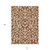 10' X 14' Brown And Beige Floral Washable Indoor Outdoor Area Rug