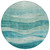 8' Teal Blue And Aqua Round Abstract Washable Indoor Outdoor Area Rug Transitional Style - Teal Blue, Aqua Color