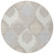 8' Ivory Beige And Tan Round Ogee Washable Indoor Outdoor Area Rug
