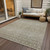 10' X 14' Taupe Green And Ivory Tribal Washable Indoor Outdoor Area Rug
