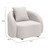 42" Beige Outdoor Accent Chair with Beige Cushions