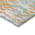 8' X 10' Coral Green And Copper Abstract Washable Indoor Outdoor Area Rug