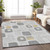 8' X 10' Gray Silver And Gold Geometric Washable Indoor Outdoor Area Rug