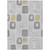 8' X 10' Gray Silver And Gold Geometric Washable Indoor Outdoor Area Rug