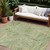 10' X 14' Green And Olive Green Geometric Washable Indoor Outdoor Area Rug
