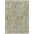 8' X 10' Fern Green And Beige Floral Medallion Washable Indoor Outdoor Area Rug