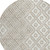 8' Beige And Ivory Round Geometric Washable Indoor Outdoor Area Rug - Beige, Ivory