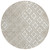 8' Beige And Ivory Round Geometric Washable Indoor Outdoor Area Rug - Beige, Ivory