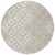 8' Beige And Ivory Round Geometric Washable Indoor Outdoor Area Rug - Beige, Ivory