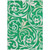 10' X 14' Mint Green And Ivory Floral Washable Indoor Outdoor Area Rug