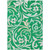 10' X 14' Mint Green And Ivory Floral Washable Indoor Outdoor Area Rug