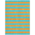 8' X 10' Aqua Striped Washable Non Skid Indoor Outdoor Area Rug