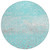 8' Aqua And Teal Blue Round Abstract Washable Indoor Outdoor Area Rug - 880016677102