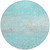 8' Aqua And Teal Blue Round Abstract Washable Indoor Outdoor Area Rug - 880016677102