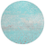 8' Aqua And Teal Blue Round Abstract Washable Indoor Outdoor Area Rug
