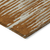 10' X 14' Brown Gray And Ivory Striped Washable Indoor Outdoor Area Rug