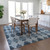 8' X 10' Navy Blue And Denim Blue Moroccan Washable Indoor Outdoor Area Rug