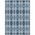 8' X 10' Navy Blue And Denim Blue Moroccan Washable Indoor Outdoor Area Rug