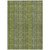 8' X 10' Olive Green And Lime Green Striped Washable Indoor Outdoor Area Rug