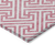 8' Pink And Ivory Round Geometric Washable Indoor Outdoor Area Rug