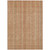 10' X 14' Rust Beige And Linen Striped Washable Indoor Outdoor Area Rug