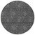 8' Gray And Charcoal Round Floral Washable Indoor Outdoor Area Rug