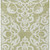 9' X 12' Sage And Ivory Damask Washable Indoor Outdoor Area Rug