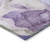 8' Round Gray and Purple Round Abstract Washable Non Skid Indoor Outdoor Area Rug