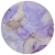 8' Round Gray and Purple Round Abstract Washable Non Skid Indoor Outdoor Area Rug