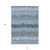 10' X 14' Blue Black And Gray Striped Washable Indoor Outdoor Area Rug
