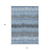 10' X 14' Blue Black And Gray Striped Washable Indoor Outdoor Area Rug