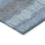 10' X 14' Blue Black And Gray Striped Washable Indoor Outdoor Area Rug