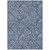 9' X 12' Navy Blue And Ivory Floral Washable Indoor Outdoor Area Rug - Navy Blue, Ivory
