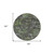 8' Green Charcoal And Black Round Floral Washable Indoor Outdoor Area Rug