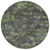 8' Green Charcoal And Black Round Floral Washable Indoor Outdoor Area Rug