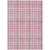 9' X 12' Blush Gray And Ivory Plaid Washable Indoor Outdoor Area Rug