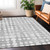 9' X 12' Gray And Ivory Abstract Washable Indoor Outdoor Area Rug Transitional Style - Gray, Ivory Color