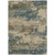 10' X 14' Teal Blue And Beige Abstract Washable Indoor Outdoor Area Rug - Teal Blue, Beige