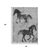 8' X 10' Gray And Charcoal Horse Washable Indoor Outdoor Area Rug