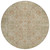 8' Beige Brown And Green Round Oriental Washable Indoor Outdoor Area Rug - Beige, Brown, Green