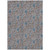 9' X 12' Brown And Blue Floral Washable Indoor Outdoor Area Rug