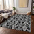 10' X 14' Black And Gray Abstract Washable Indoor Outdoor Area Rug - Black, Gray