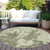 8' Artichoke Green And Fern Green Round Abstract Washable Indoor Outdoor Area Rug Transitional Style - Artichoke Green, Fern Green Color