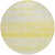 8' Yellow And Ivory Round Striped Washable Indoor Outdoor Area Rug