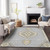 9' X 12' Gray Beige And Ivory Oriental Washable Indoor Outdoor Area Rug